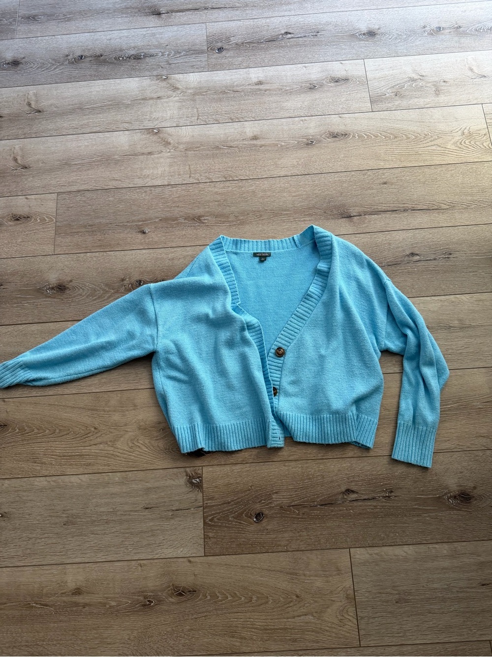 Target Light Blue Cropped V‑Neck Cardigan